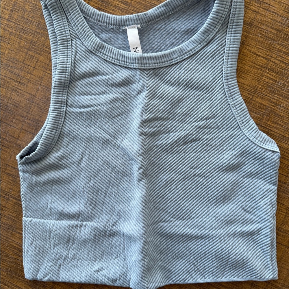 Nikibiki Light Gray Ribbed Tank Top